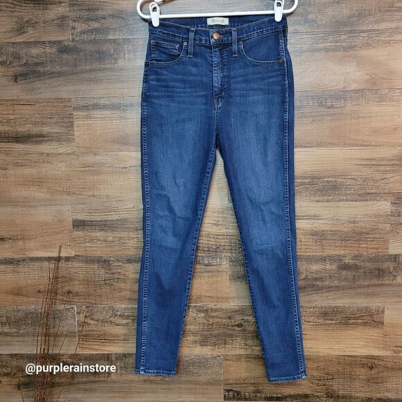 Madewell Jeans 28 Skinny 10" High Rise Hayes Wash F4684 Tummy Control Stretch - Picture 1 of 13